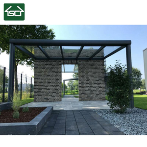 Kits de pergola rétractable motorisée en aluminium, bassin pour jardin et patio, pergola avec <span class=keywords><strong>toit</strong></span> argenté - Product Image 6