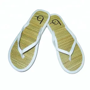 Bamboe Slipper Dames Platte Stro Flip Flop