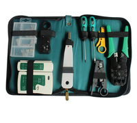 Kit d'outils professionnels de réparation d'ordinateur, tournevis plat, coupe-fil, boîte à outils de réparation de réseau d'entretien de l'ordinateur 12 en 1
