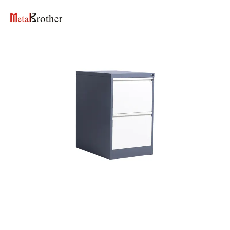 Steel 2 Drawer Slide Filing Cabinet Metal Office Furniture Used Flat File Cabinets Vertical Fireproof Document Storage Lockers