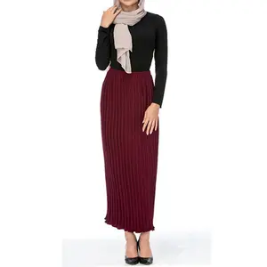 2018 custom pleated chiffon mini long skirt for women