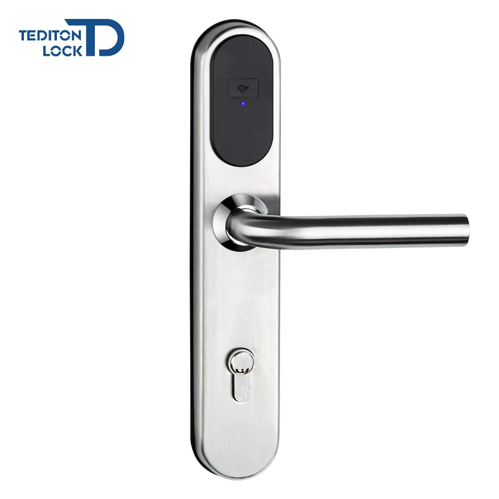 304 SS Europa Stile Elettronica keyless Smart Sistema di Serratura Dell'hotel Della Carta di RF Con Pro Scheda USB