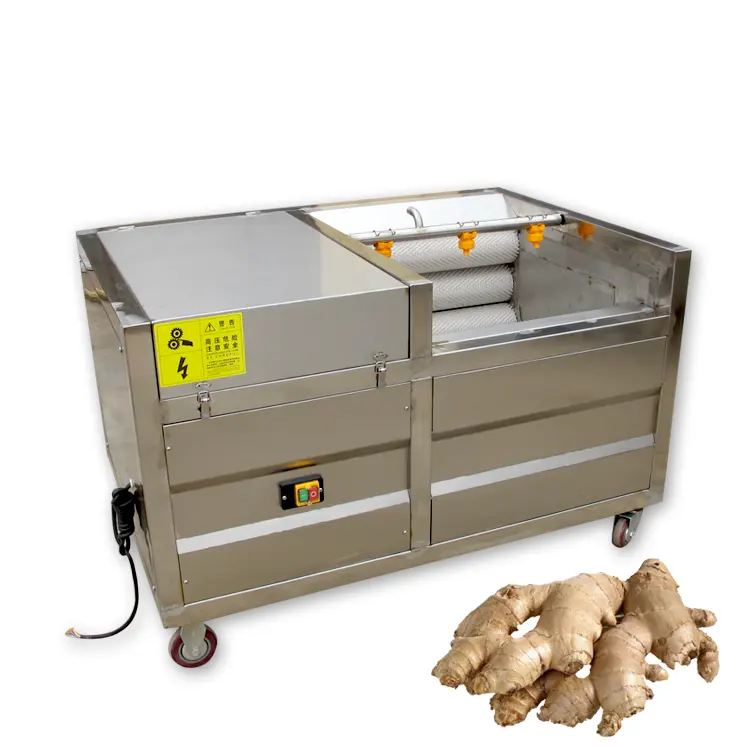 Endüstriyel küçük elektrikli soyucu zencefil manyok patates soyma makinesi satılık