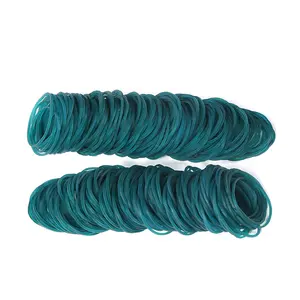1 inch diameter transparent blue rubber band for tying plastic bags