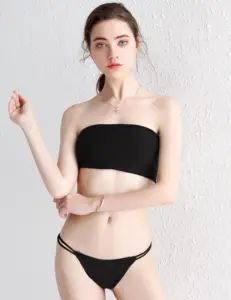 Summer hottest strapless black mini bikini sexy cute swimwear
