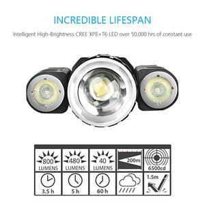 Đèn Pin Du Lịch Ngoài Trời Cầm Tay 1000 Lumens Đèn Nền <span class=keywords><strong>Led</strong></span> Chạy Bằng Pin Chế Độ Phóng To Chống Nước 5 Chế Độ, Đạp Xe 3 Đèn <span class=keywords><strong>LED</strong></span> - Product Image 5