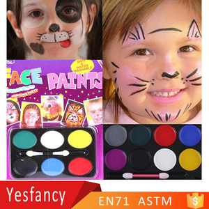 Precio más bajo 6/8 colores cara pintura corporal conjunto paleta de seguidores de la Copa Europea de fútbol cara pintura labial - Product Image 1