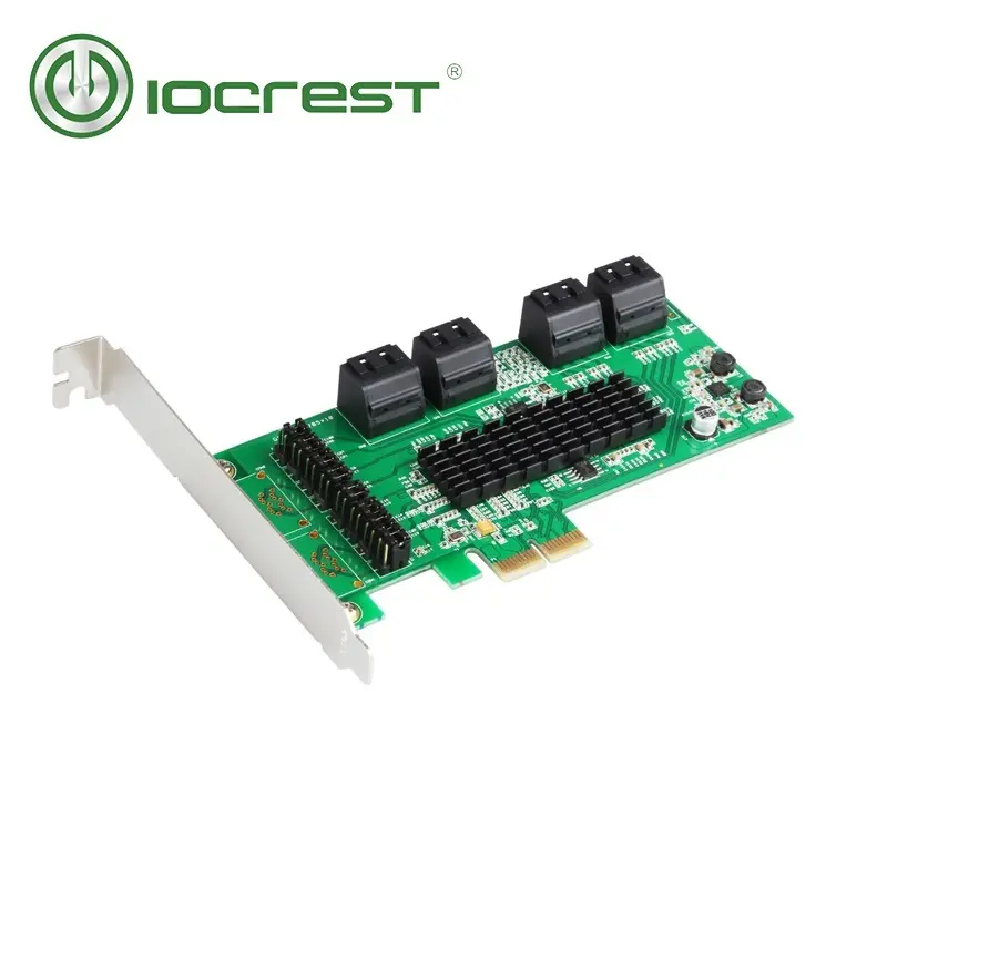 IOCREST Marvell Chipset 8 Poorten SATAIII 6 GB NCQ & Port Multiplier FIS PCIe uitbreidingskaart