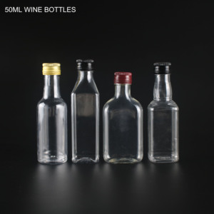 50ml Mini <strong>Plastic</strong> Pet <strong>Bottle</strong> for <strong>Wine</strong> with Aluminum Cap - Product Image 1