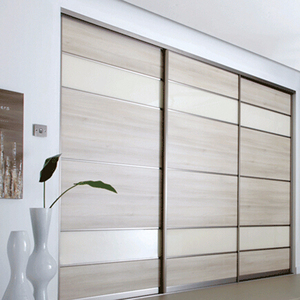 <span class=keywords><strong>Armarios</strong></span> de 3 puertas con mesa de vestidor, <span class=keywords><strong>armarios</strong></span> de muestra con puertas deslizantes, estilo europeo real y elegante, color gris humo, instrucciones de montaje de 250Cm - Product Image 5