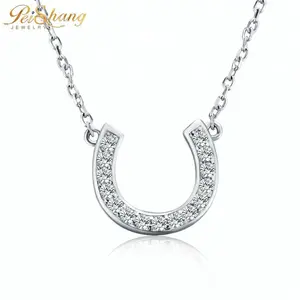Necklaces women 2018 fashion silver long chain horseshoe necklace jewellery