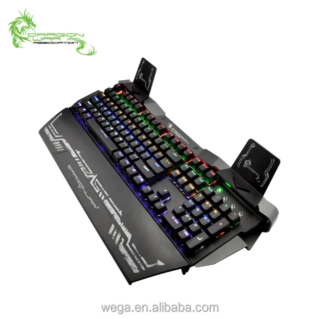 Almohadilla de teclado ergonómica para teclado, luz LED trasera óptica, con cable, antifantasma, 2020