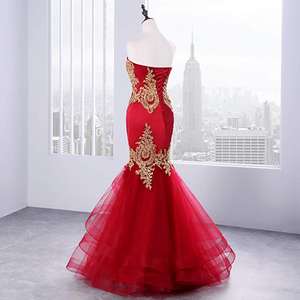 Vestido de noite formal Custom Made Sereia para mulheres Backless Formal Long <span class=keywords><strong>Prom</strong></span> Dresses com bordado - Product Image 5