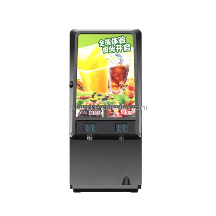 2 flavour soda fountain dispenser machine for soda water and coke