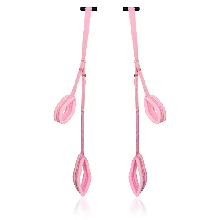 Nylon Plush Bondage Kit Amor Swing com Algemas Pernas Abertas Posição Kit no máximo porta padrão para BDSM jogo adulto