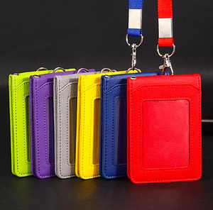 <span class=keywords><strong>Porte</strong></span>-<span class=keywords><strong>badge</strong></span> rétractable en cuir avec nom et identifiant, prix compétitif d'usine, pas de minimum - Product Image 3