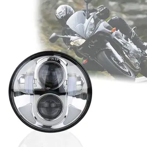 OVOVS Motorrad zubehör 5 3/4 Chrom runder Motorrads chein werfer 40w 5,75 Zoll LED-Scheinwerfer für Harley
