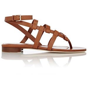 Sandali a perizoma piatti da donna di alta qualità per l'estate comodi antiscivolo nuovo Design traspirante con cinturino in pelle - Product Image 3