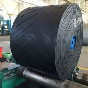 Chevron Rubber Belt 6mm Concrete Heat Resistant Price Ep Belt Conveyor Manufacturer Polyester Fabric Chain Conveyor 400mm-2200mm