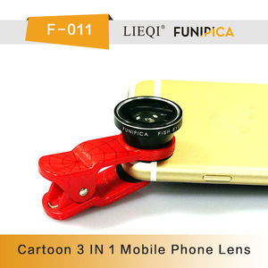 Funipica 011 3 en 1 Kit grand Angle Macro portée <span class=keywords><strong>Fish</strong></span> <span class=keywords><strong>Eye</strong></span> objectif <span class=keywords><strong>pour</strong></span> <span class=keywords><strong>iPhone</strong></span> - Product Image 2