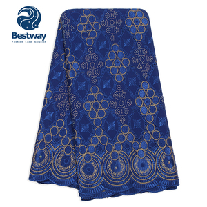 Dentelle Voile Suisse Avec Pierres Tissu Coton Africain De Haute Qualité Dentelle Sèche SL0473 - Product Image 4