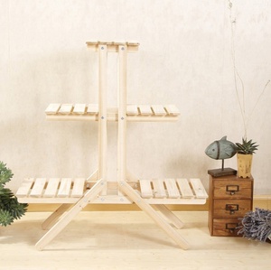 Hohe Qualität 3 Tier Holz Anlage Rack Blume Display <span class=keywords><strong>Stand</strong></span> - Product Image 3