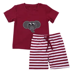 promotional clothes hot selling summer design cotton short sleeve shirt newborn baby boy clothing cheap boys toddler sets