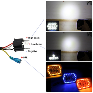Barato jeep YJ XJ doble haz Light Drive 45 W camión colores ángulo ojo LED faros DRL 5x7 LED faro - Product Image 4