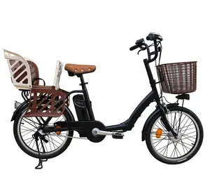 20in Electric bicycle with safety baby chair Mother e bike with 3 Speed