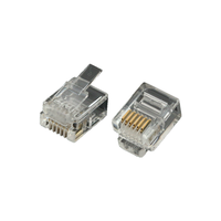 Connecteur de câble 6P4C 4P4C 4P2C 6P2C, assemblage de câble, protection de câble, prise téléphonique RJ11 4P2C