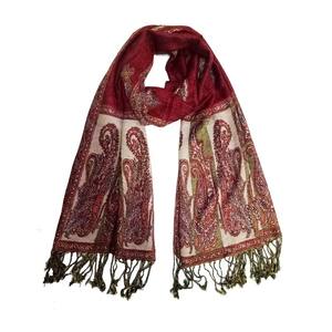 Châle en pashmina en polyester et viscose, écharpe islamique arabe, hijab, plusieurs couleurs, cappa - Product Image 5