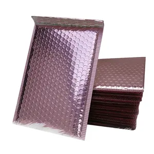 RoseゴールドBubble Mailers With Address Labels Padded Envelopes Mailer Bags、Self Seal Padded Envelopes