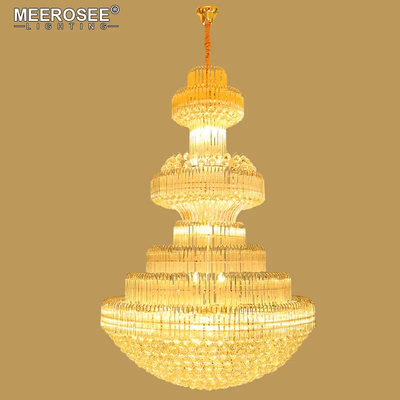 Роскошная многоярусная хрустальная люстра MEEROSEE, большая традиционная хрустальная проектная люстра в Китае MD85211