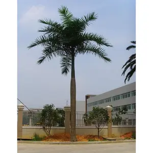 Grote outdoor landschap glasvezel kunstmatige koning kunstmatige coconut palm tree