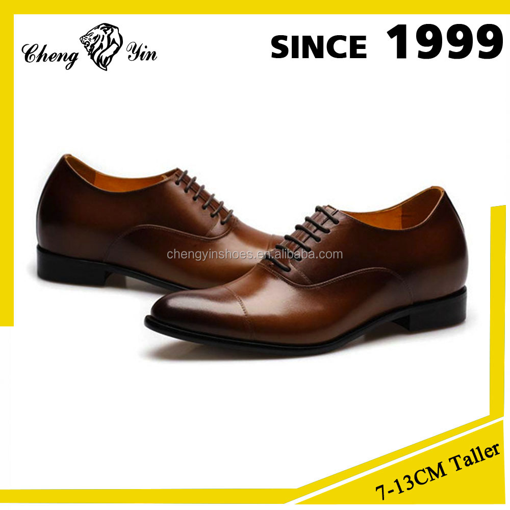 Новинка коллекция 7 - 13 см лифт высота увеличение итальянские кожаные мужчины платье обувь