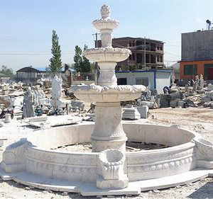 <span class=keywords><strong>Fuente</strong></span> de agua de jardín de 3 niveles moderna, diseño de piedra y mármol para exteriores para decoración de Park Lake y Hotel, gran oferta - Product Image 5