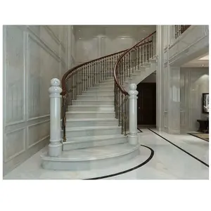 Pedate per scale Polaris Design Chateau Interior Marble Step Design, gradino per scale in marmo Design grafico in pietra naturale bianca europea GR