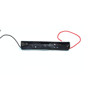 Plastica nera 2xAA cellulare (UM-* 2) 3 v Battery Holder Box Caso tipo lungo con filo di piombo - Product Image 3