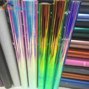 1.35*18メートルNew Generation Chrome Rainbow Sticker Holographic Car Vinyl Wrap