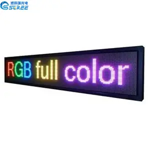 Kolam RGB Warna P10 LED Pesan Tanda P10 LED Scrolling Teks Tanda Penuh Warna Lampu LED Moving Text Display