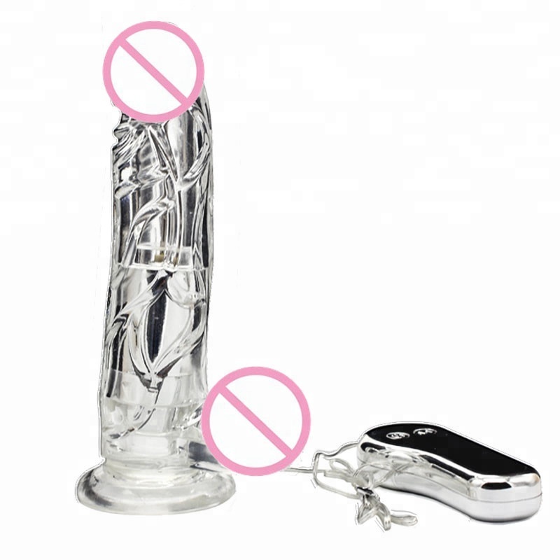 Gelée Réaliste Cristal Pénis Sex Machine pour les Femmes Masturbation Vibrateur Gode