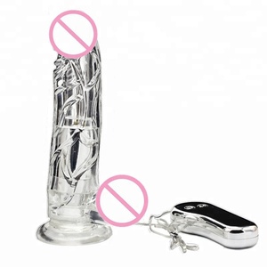 Gelée Réaliste Cristal Pénis Sex Machine pour les Femmes Masturbation Vibrateur Gode - Product Image 1