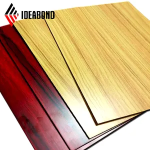 Kayu Tekstur Tahan Air ACP Aluminium Komposit Panel Untuk Dinding Cladding