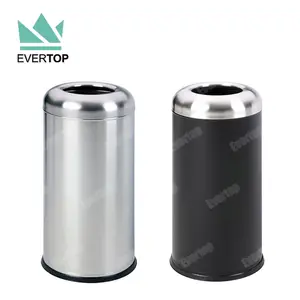 Trash Bin Manufacturer Full Collection Stainless Steel Trash Litter Bin Dustbin Public Metal Dustbin Commercial Trash Can Waste Container Bin Trashcan