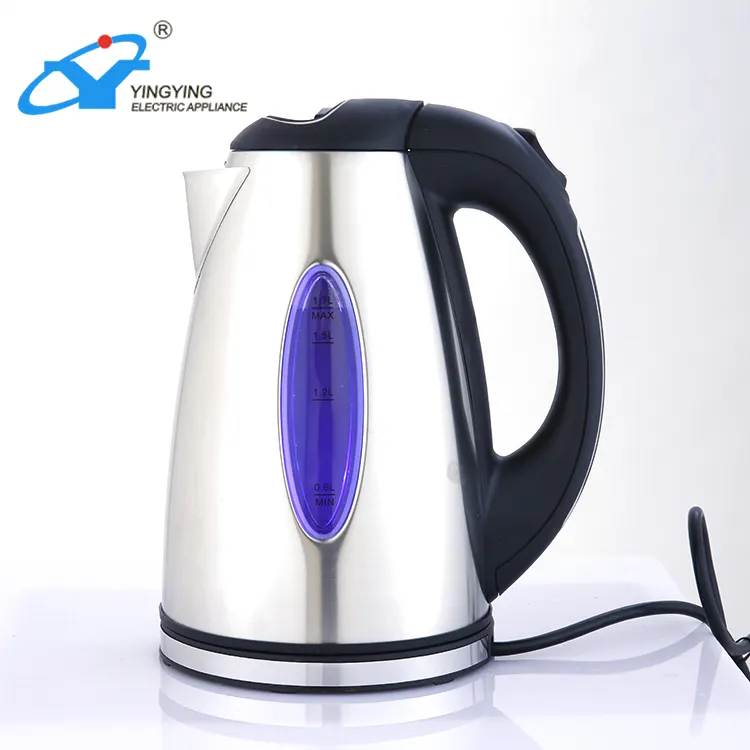 Wholesale industrial manufacturer stainless steel kettle 1.7L CE ROHS 360 degree