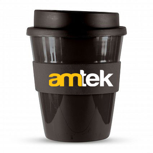 Taza de café negra reutilizable, ecológica, 12oz - Product Image 1