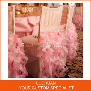 Cubierta de Organza para sillas, decoración personalizada para eventos de boda - Product Image 5