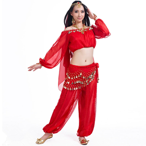 Top de Gasa de Manga Larga BestDance, Vestido de <span class=keywords><strong>Danza</strong></span> del Vientre Árabe Gitano Indio, Conjunto de Disfraz para Halloween y Carnaval - Product Image 5