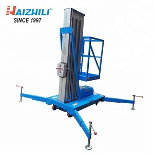 Portabel Pengangkat 12Kg 8M Tunggal Mast Climbing Platform Angkat Angkat Aluminium