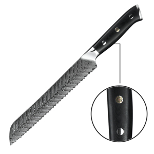Hot Selling Edge Guard Serrated <strong>Bread</strong> Knives G10 Handle Damascus Blade <strong>Bread</strong> <strong>Cutter</strong> - Product Image 4